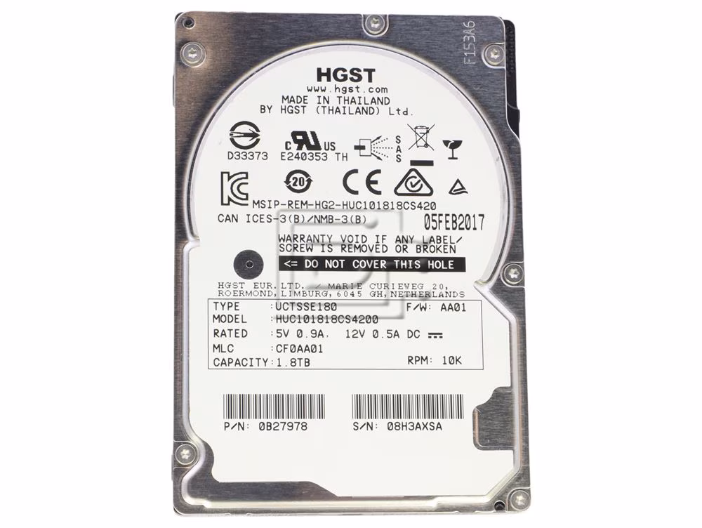HGST Ultrastar C10K1800 1.8TB 10K SAS 2.5"