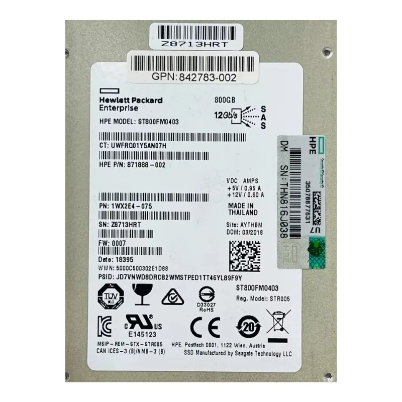 HPE ST800FM0403 800GB SAS SSD 2.5"