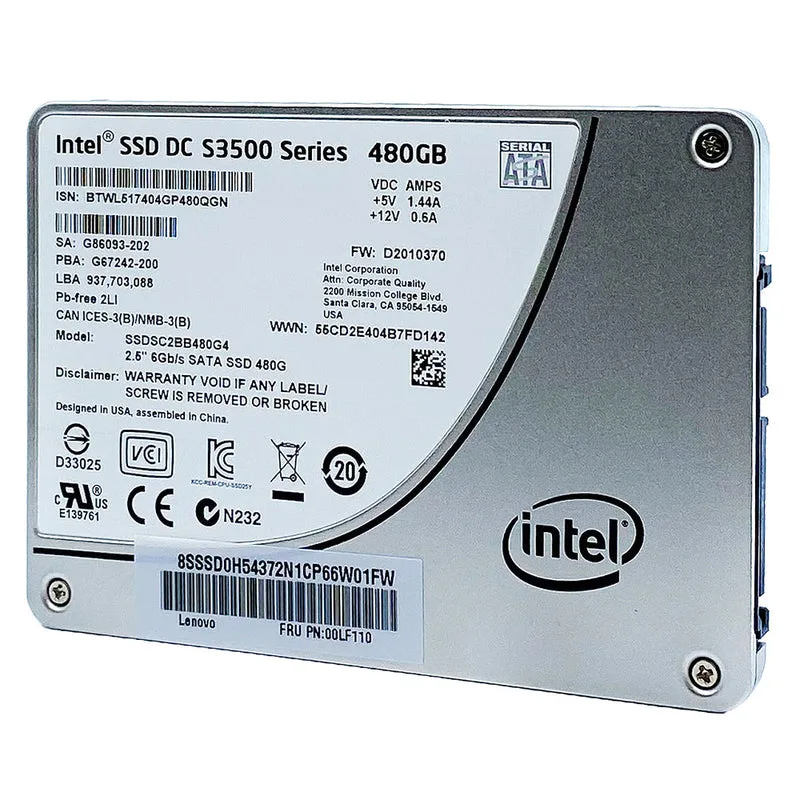 Intel DC S3500 480GB Enterprise SATA SSD 2.5"