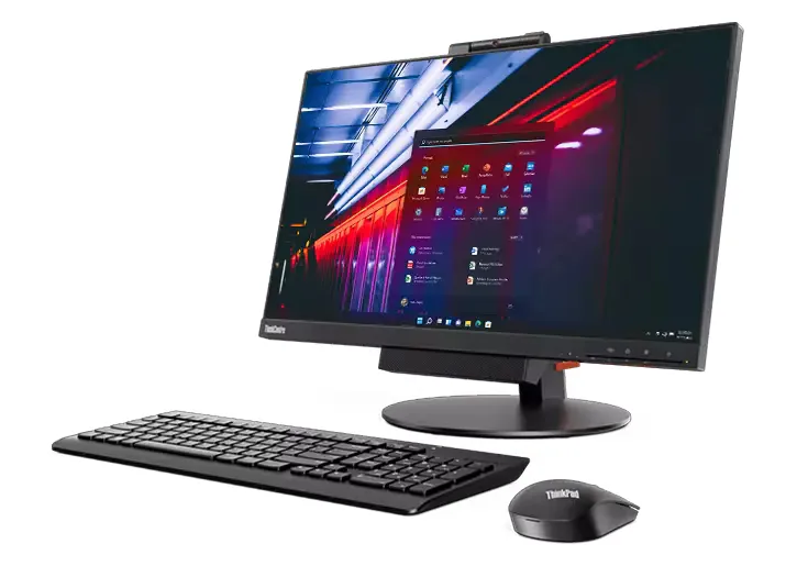 Lenovo ThinkCentre M720q Tiny + Monitor AIO - i3-9100 / 8GB RAM / 256GB SSD